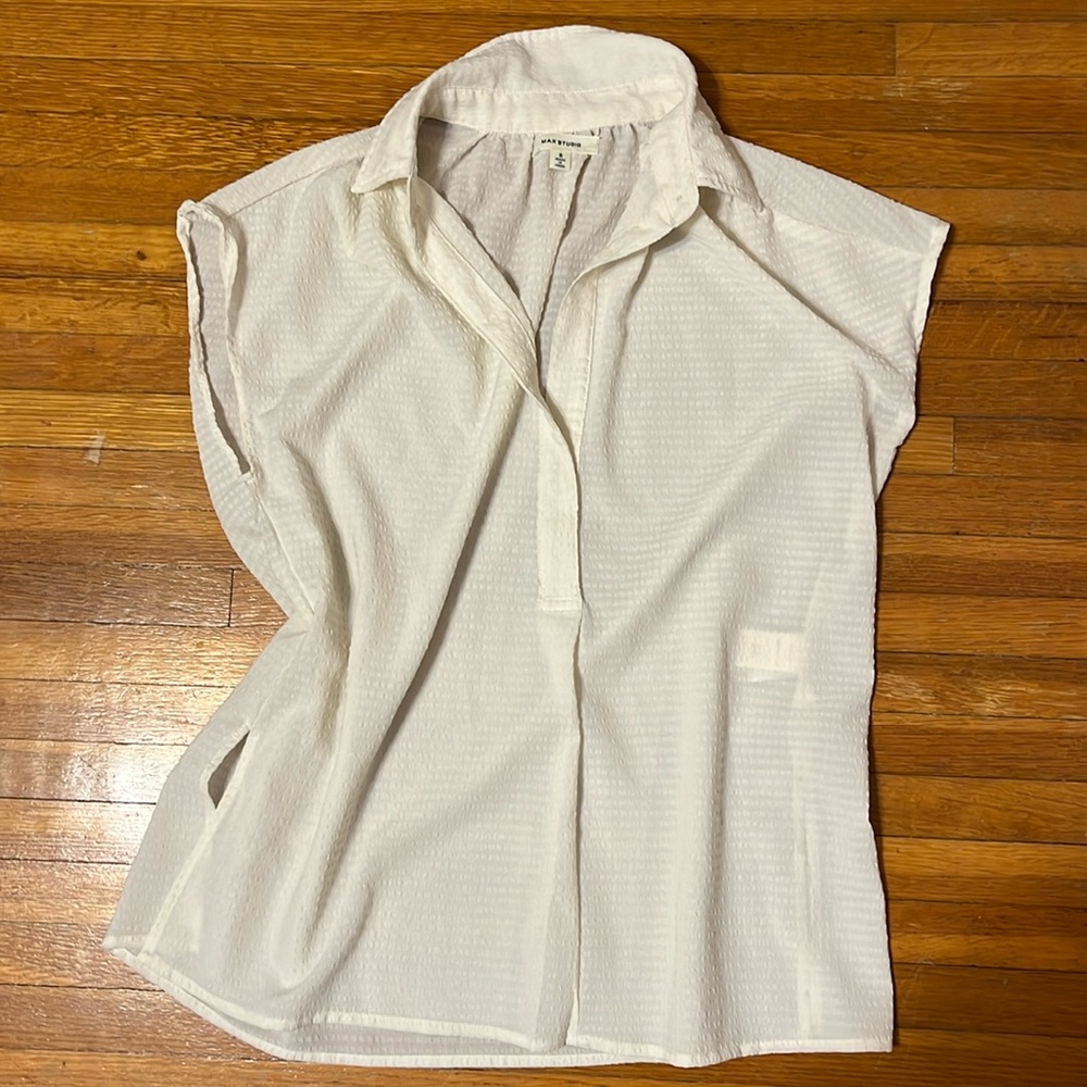 Cream colored lightweight blouse